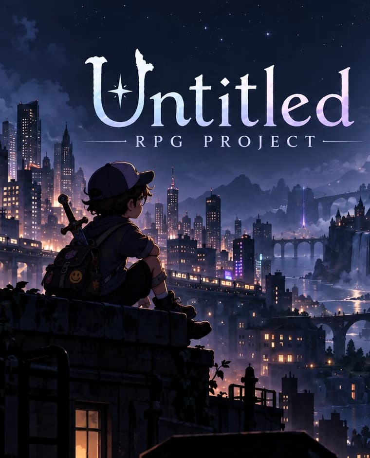 Key art, portrait crop: the kid on the rooftop wall beneath the title, with the city on one side and the castle on the other.